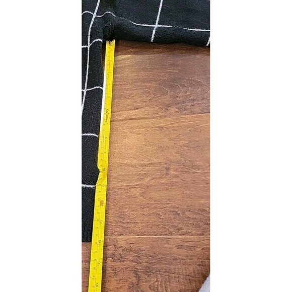 Kirundo Grid Pattern Black Turtleneck Drop Shoulder Sweater Size Large Geometric - Picture 9 of 10